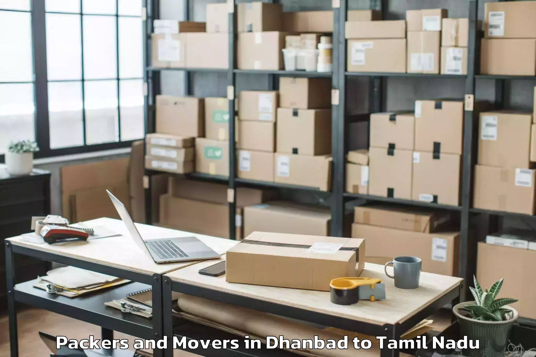 Trusted Dhanbad to Adirampattinam Packers And Movers